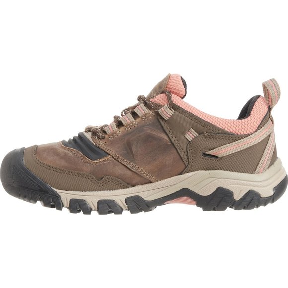NEW Keen Ridge Flex Hiking Shoes Waterproof For Women Timberwolf/Brick Dust663sn - Picture 3 of 6